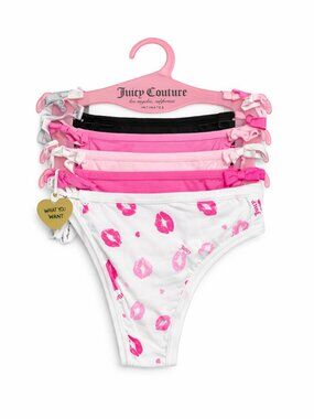 Juicy Couture 5‑Pack Thong Panties - Sizes S–XL - NWT